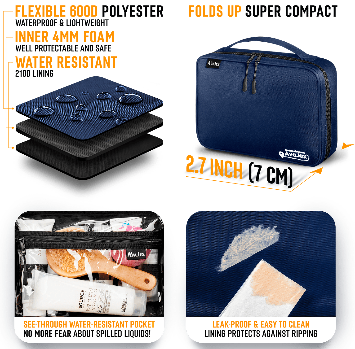 ebay travel toiletry bag Clear Coated Organizer Set The Dopp Kit in Beige now has top Protege Unisex Travel Toiletry Bag,
