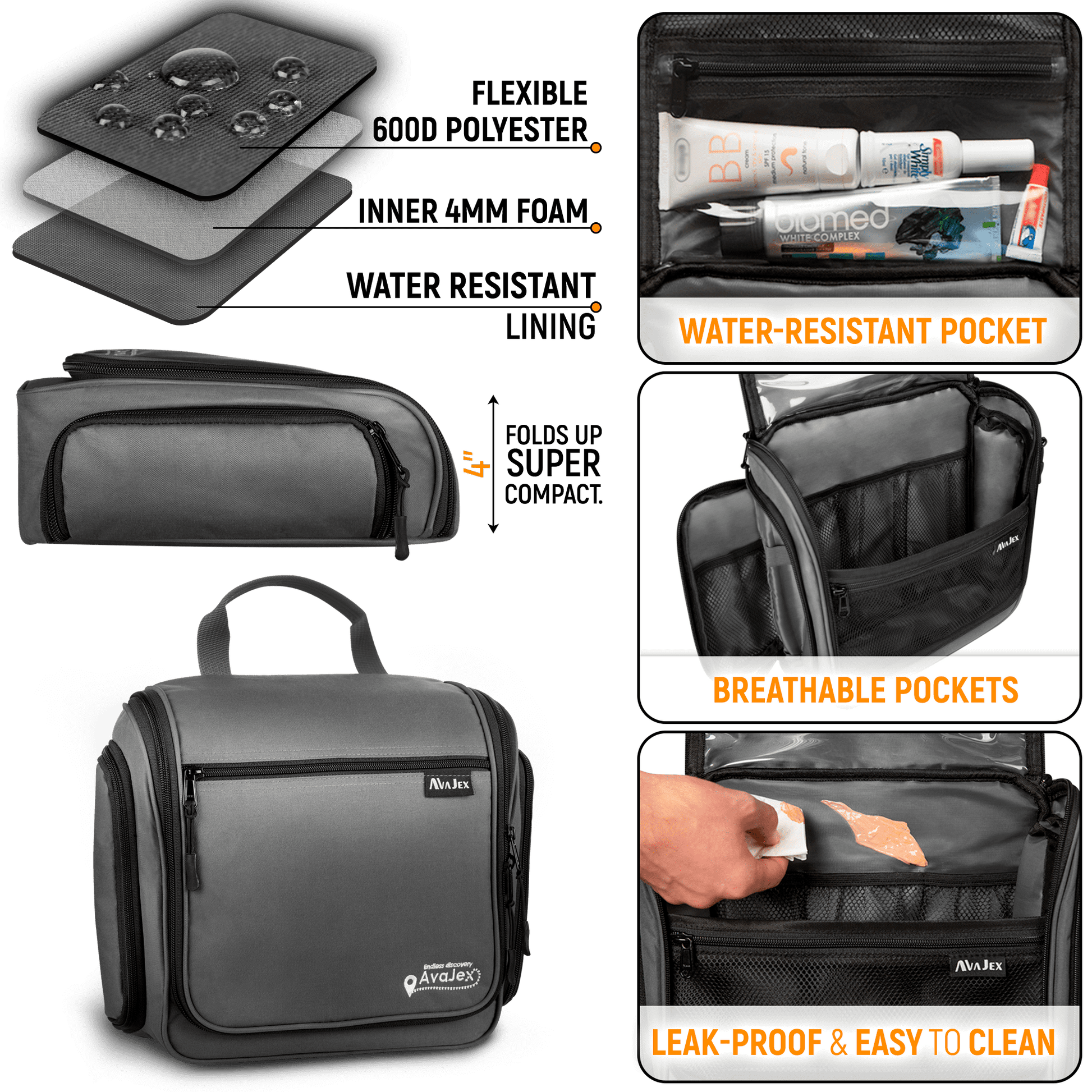 AvaJex Large Travel Toiletry Bag AvaJex Large Travel Toiletry Bag